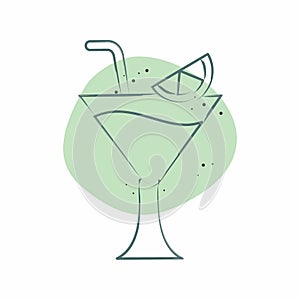 Icon Martini. related to Cocktails,Drink symbol. Color Spot Style. simple design editable. simple illustration