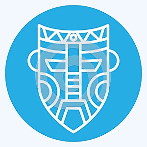 Icon Mask. related to Indigenous People symbol. blue eyes style. simple design editable. simple illustration