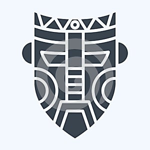 Icon Mask. related to Indigenous People symbol. glyph style. simple design editable. simple illustration