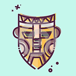 Icon Mask. related to Indigenous People symbol. MBE style. simple design editable. simple illustration