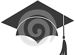 Icon of a Master degree hat isolated on the white background