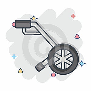 Icon Measuring Wheel. related to Construction symbol. comic style. simple design editable. simple illustration