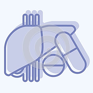 Icon Medication. related to Hepatologist symbol. two tone style. simple design editable. simple illustration