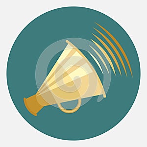 Icon megaphone, icon message, report information