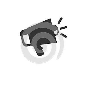 Icon megaphone illustration isolated sign symbol thin line for web, modern minimalistic flat design vector on white background.