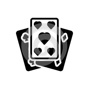 Black solid icon for Meld, card and game