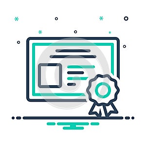 Mix icon for Merit, qualification and excellence