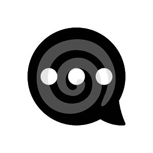 Black solid icon for Misc, bubble and message photo