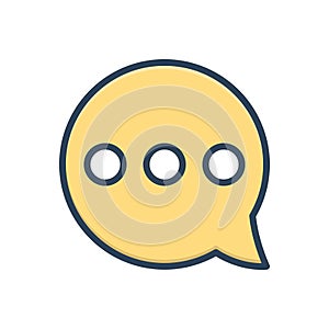 Color illustration icon for Misc, bubble and message photo