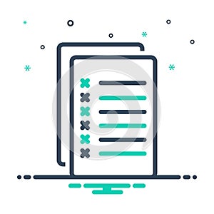 Mix icon for Mistake, fault and wrong