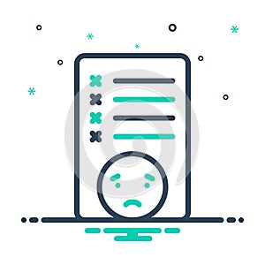 Mix icon for Mistake, wrong and exam paper