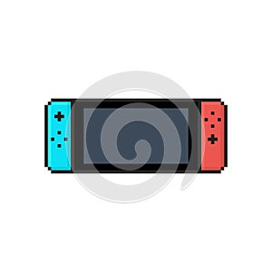 Icon of a Mobile Video Console - Pixel Art.