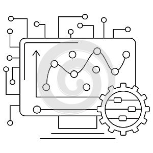 Icon of model fitting in AI