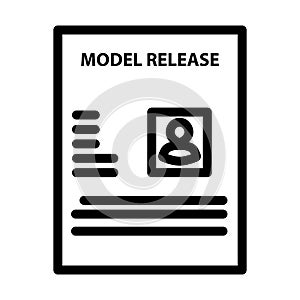 Icon Of Model Release Document