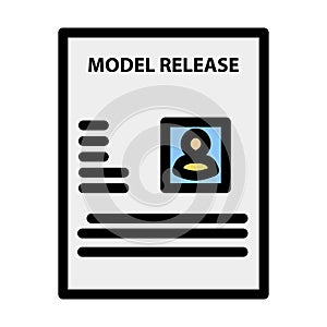 Icon Of Model Release Document
