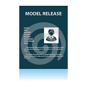 Icon Of Model Release Document