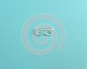 Icon of modern glasses on light background