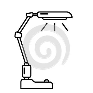 Icon of a modern table lamp isolated on a white background.