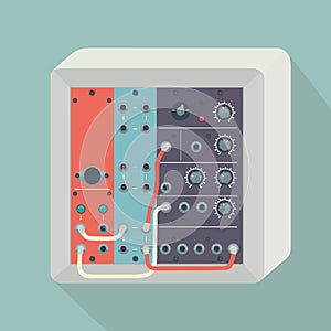 Icon modular synthesizer with wires