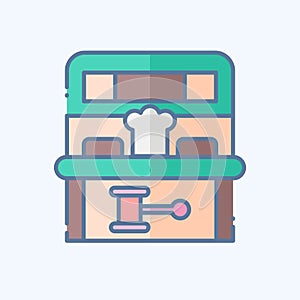 Icon Mole Game. related to Amusement Park symbol. doodle style. simple design editable. simple illustration