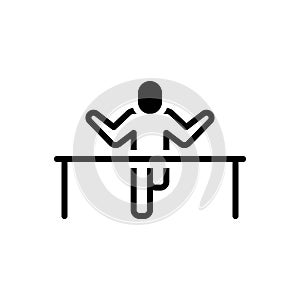 Black solid icon for Motivation, impellent and winner