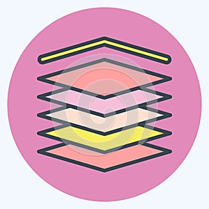 Icon Multilayers. related to Machine Learning symbol. color mate style. simple design editable. simple illustration. simple vector photo