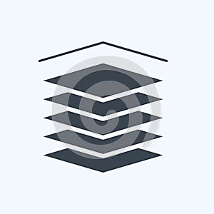 Icon Multilayers. related to Machine Learning symbol. glyph style. simple design editable. simple illustration. simple vector photo