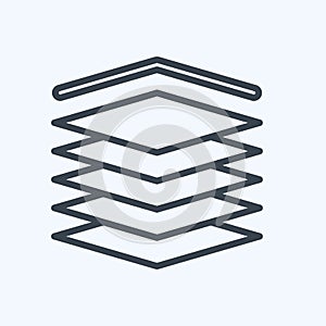 Icon Multilayers. related to Machine Learning symbol. line style. simple design editable. simple illustration. simple vector icons photo