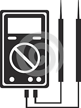The icon of multimetric equipment. Flat vector illustration.