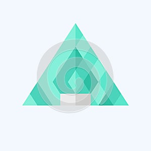 Icon Musee Du Louvre. related to France symbol. flat style. simple design editable. simple illustration