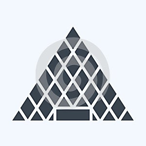 Icon Musee Du Louvre. related to France symbol. glyph style. simple design editable. simple illustration