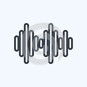 Icon Music Indicator. suitable for music symbol. line style. simple design editable. design template vector. simple symbol