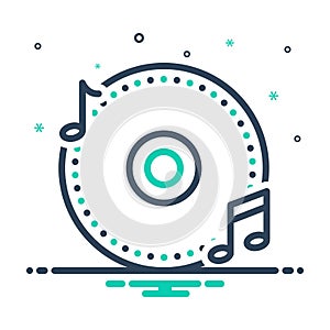 Mix icon for Music, tone and note