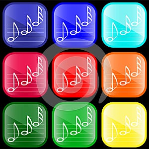 Icon of musical notes