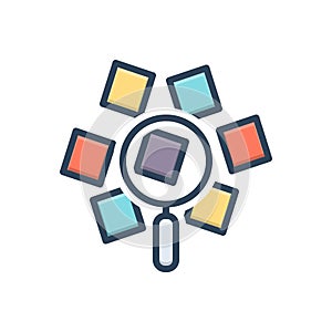 Color illustration icon for Mysterious, occult and secret photo