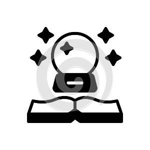 Black solid icon for Mystery, secret and enigma photo