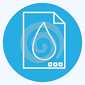 Icon Nagative Blood. related to Blood Donation symbol. blue eyes style. simple design editable. simple illustration