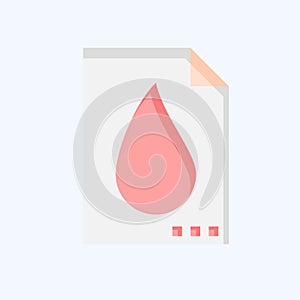 Icon Nagative Blood. related to Blood Donation symbol. flat style. simple design editable. simple illustration