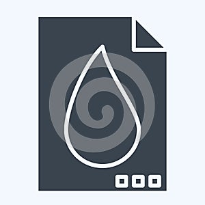 Icon Nagative Blood. related to Blood Donation symbol. glyph style. simple design editable. simple illustration