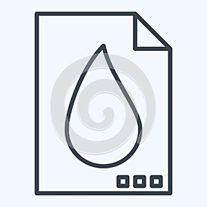 Icon Nagative Blood. related to Blood Donation symbol. line style. simple design editable. simple illustration