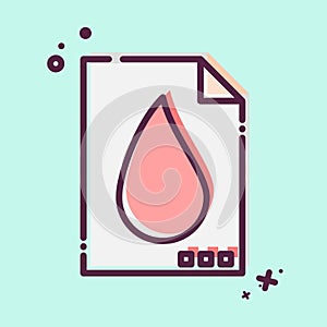 Icon Nagative Blood. related to Blood Donation symbol. MBE style. simple design editable. simple illustration