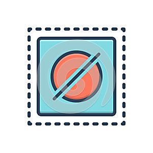 Color illustration icon for Nil, nothing and none photo