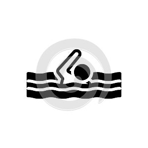 Black solid icon for Nonetheless, swim and swimming photo