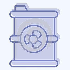Icon Nuclear Fuel. related to Ecology symbol. two tone style. simple design editable. simple illustration