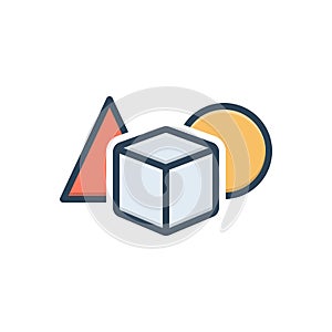 Color illustration icon for Object, commodity and item