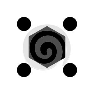 Black solid icon for Odds, difference and distinction