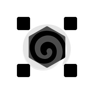 Black solid icon for Odds, difference and distinction