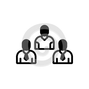 Black solid icon for Odds, difference and distinction