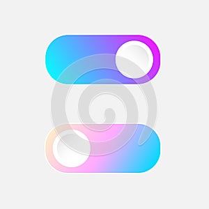 Icon On and Off toggle switch button. Vector illustration