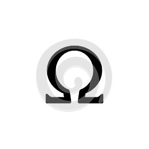 Icon. Omega symbol symbol sign photo